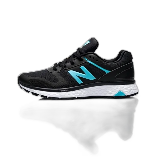 shoes, 3d render, black, white transparent PNG cut-out