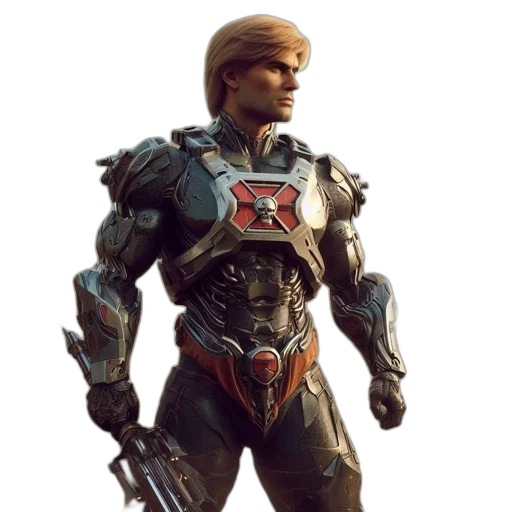 robot, weapon, face, concept art transparent PNG cut-out