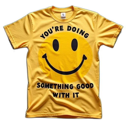 shirt, has, smiley, face transparent PNG cut-out