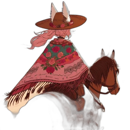 hat, mask, staff, dress transparent PNG cut-out