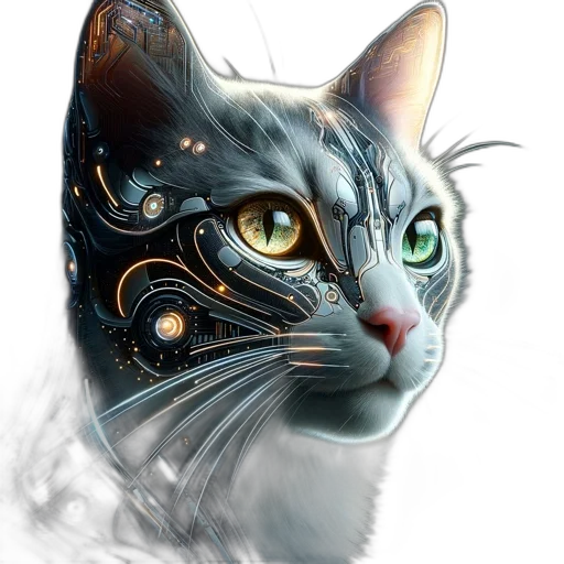 animal, creature, robot, photorealistic transparent PNG cut-out