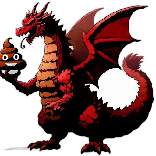 dragon, creature, staff, animal transparent PNG cut-out