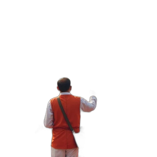 staff, jacket, umbrella, robot transparent PNG cut-out