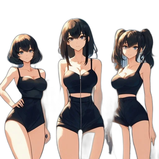 dress, anime, concept art, cartoon transparent PNG cut-out