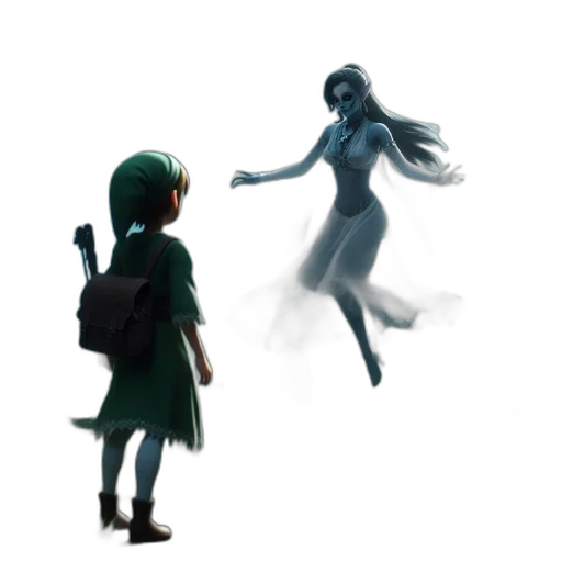 dress, creature, concept art, 3d render transparent PNG cut-out