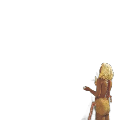 dress, robot, staff, creature transparent PNG cut-out