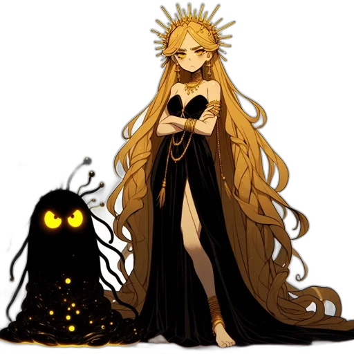 dress, crown, pixel art, concept art transparent PNG cut-out