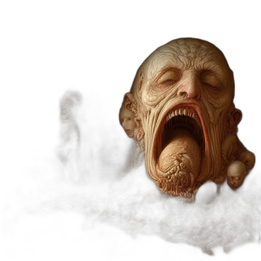 face, creature, mask, concept art transparent PNG cut-out