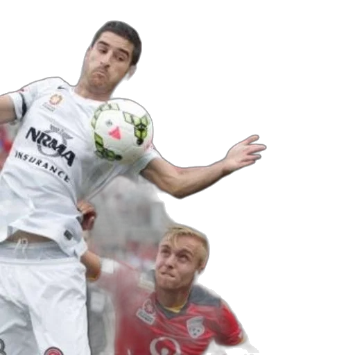 two, soccer, players, action transparent PNG cut-out