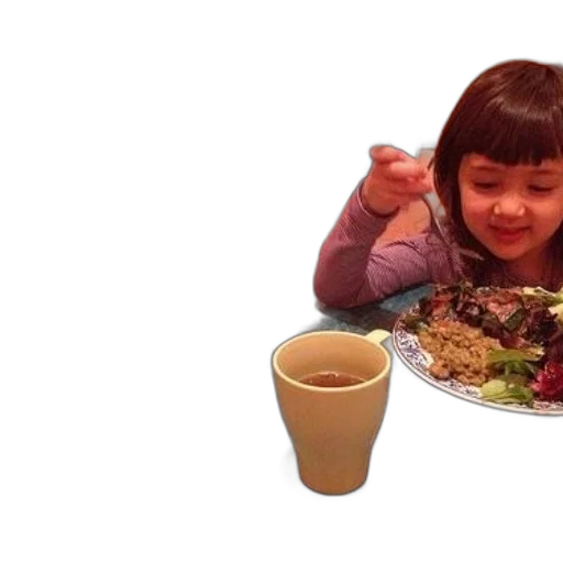 food, photorealistic, young, girl transparent PNG cut-out
