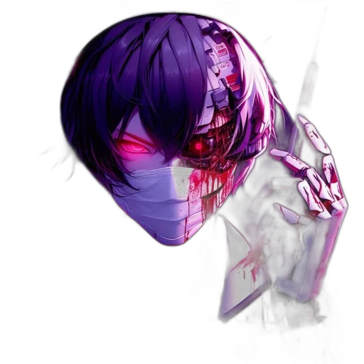 mask, face, jacket, creature transparent PNG cut-out