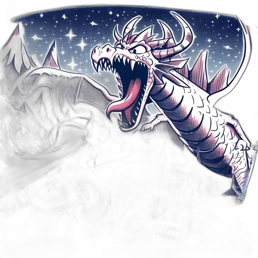 dragon, creature, animal, staff transparent PNG cut-out