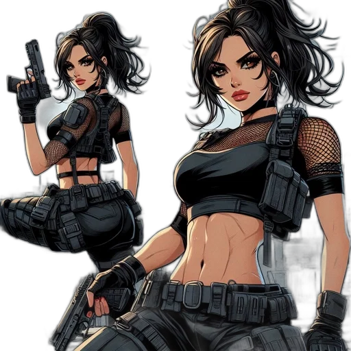 weapon, comic book art, concept art, cyberpunk transparent PNG cut-out