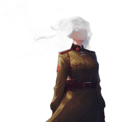 jacket, dress, staff, mask transparent PNG cut-out