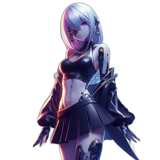 robot, dress, weapon, jacket transparent PNG cut-out