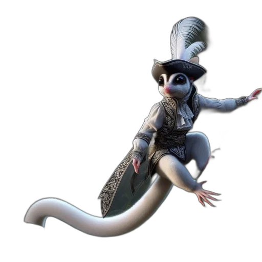 dragon, hat, creature, staff transparent PNG cut-out