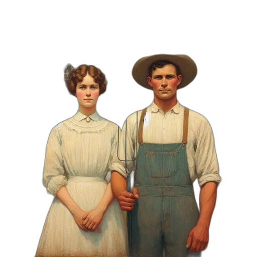 hat, dress, staff, face transparent PNG cut-out
