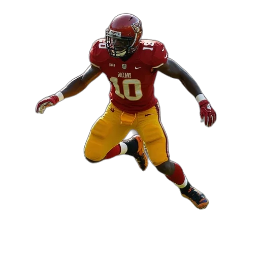 3d render, football, player, leaps transparent PNG cut-out