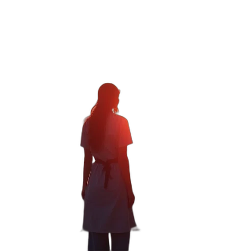 staff, dress, jacket, face transparent PNG cut-out