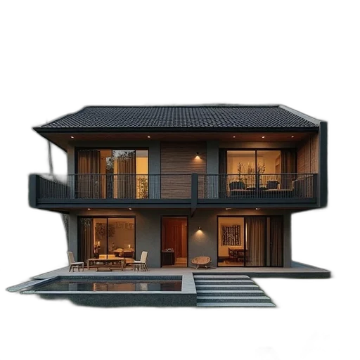building, furniture, 3d render, photorealistic transparent PNG cut-out