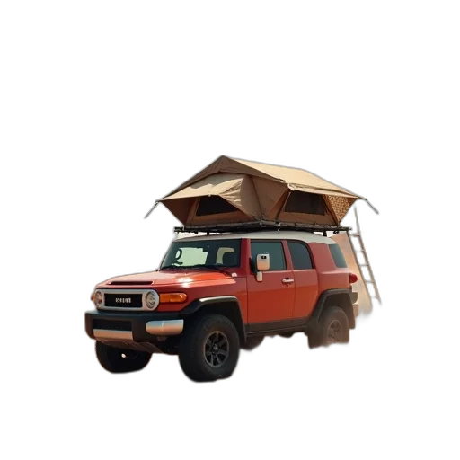 car, umbrella, 3d render, concept art transparent PNG cut-out