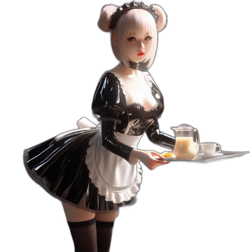 dress, robot, food, 3d render transparent PNG cut-out