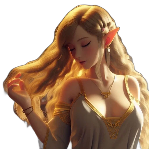 dress, crown, jewelry, fantasy art transparent PNG cut-out