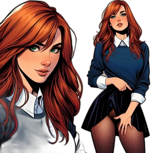 comic book art, concept art, cartoon, fantasy art transparent PNG cut-out