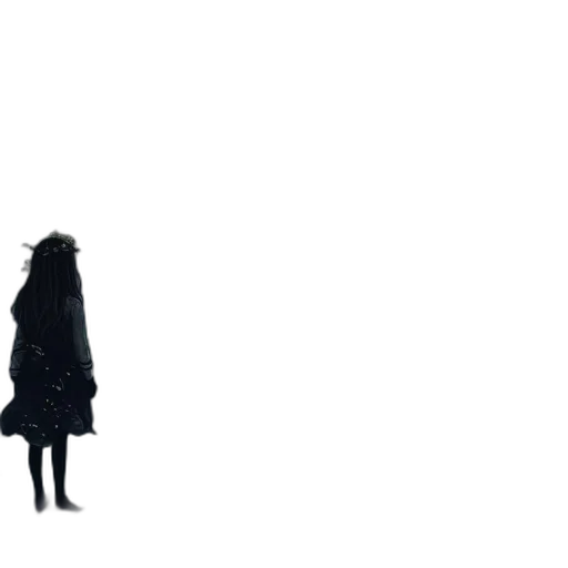 dress, jacket, creature, hair transparent PNG cut-out