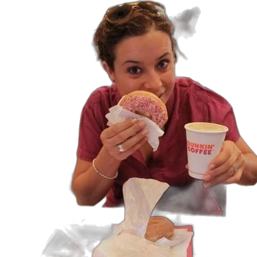 food, staff, photorealistic, woman transparent PNG cut-out