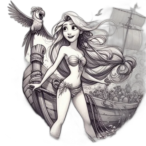 fantasy art, concept art, comic book art, cartoon transparent PNG cut-out