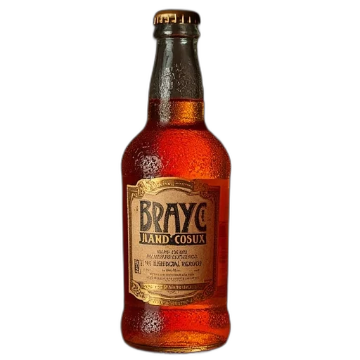 bottle, 3d render, boozy, text transparent PNG cut-out