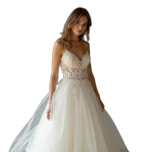 dress, woman, wearing, wedding transparent PNG cut-out