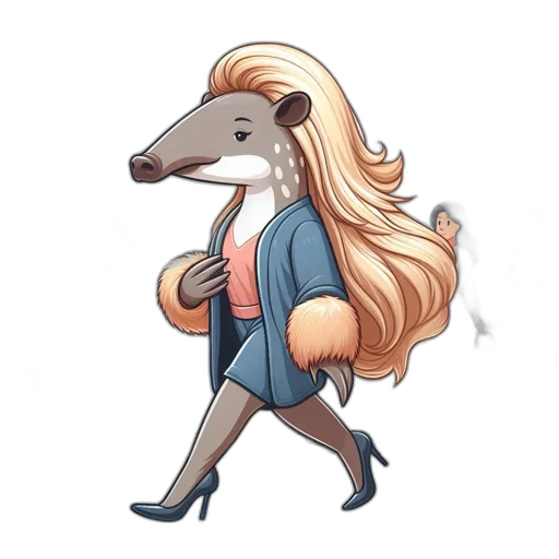 creature, animal, staff, hair transparent PNG cut-out