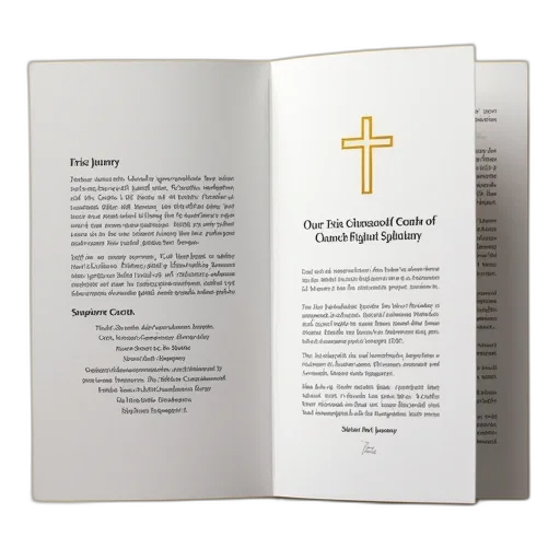 folded, church, program, black transparent PNG cut-out