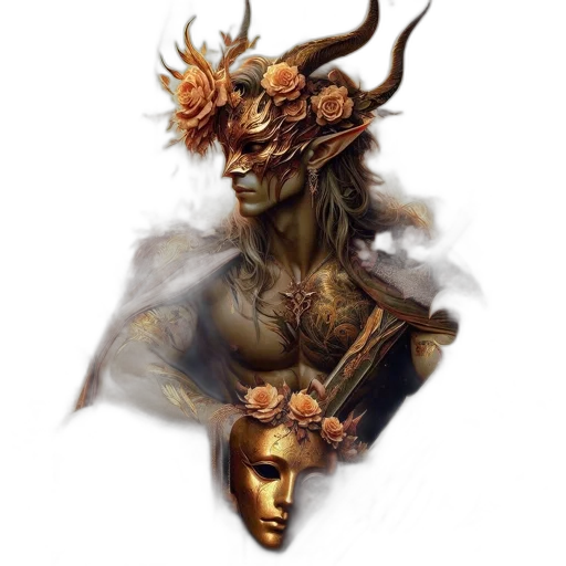 mask, face, crown, creature transparent PNG cut-out