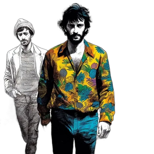 jacket, concept art, comic book art, three transparent PNG cut-out