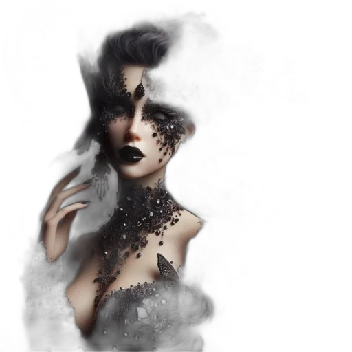 mask, jewelry, dress, fantasy art transparent PNG cut-out