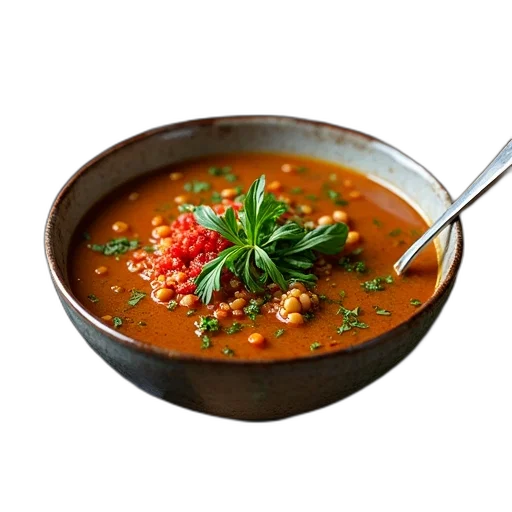 food, photorealistic, bowl, soup transparent PNG cut-out