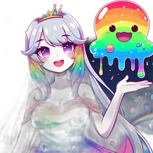 crown, creature, dress, pixel art transparent PNG cut-out
