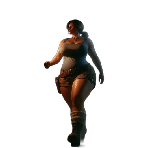 dress, creature, staff, robot transparent PNG cut-out
