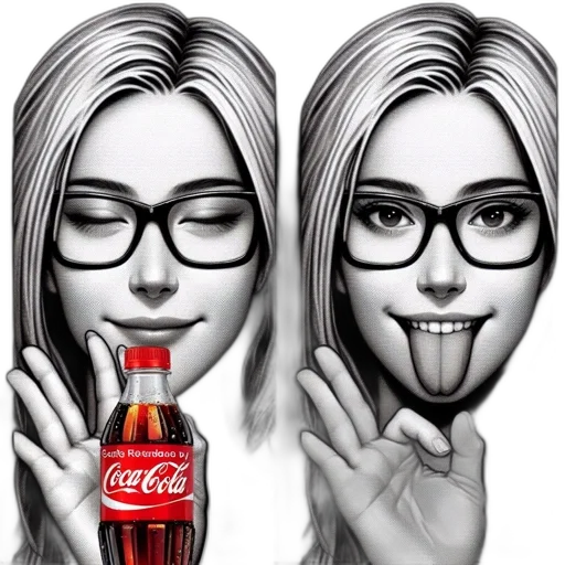 face, bottle, photorealistic, cartoon transparent PNG cut-out