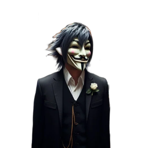 mask, face, staff, jacket transparent PNG cut-out