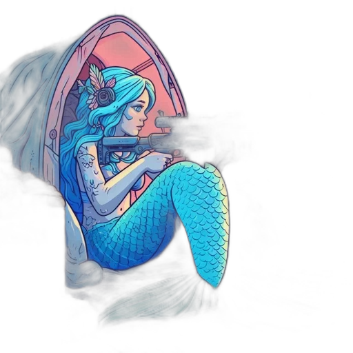 creature, concept art, watercolor, fantasy art transparent PNG cut-out