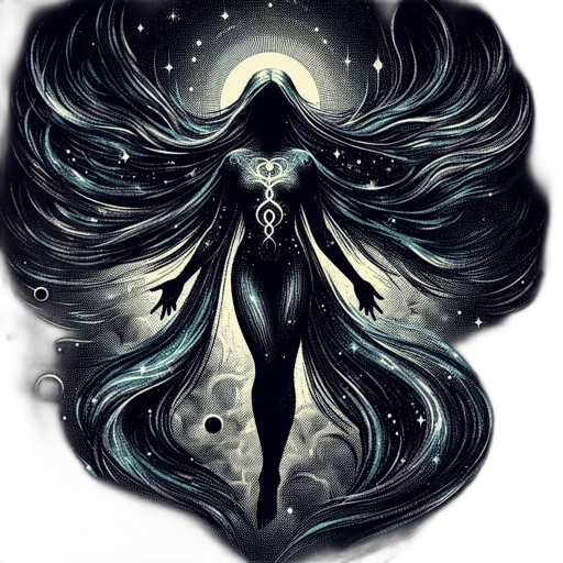 mask, creature, dress, hair transparent PNG cut-out
