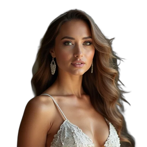 jewelry, dress, face, hair transparent PNG cut-out