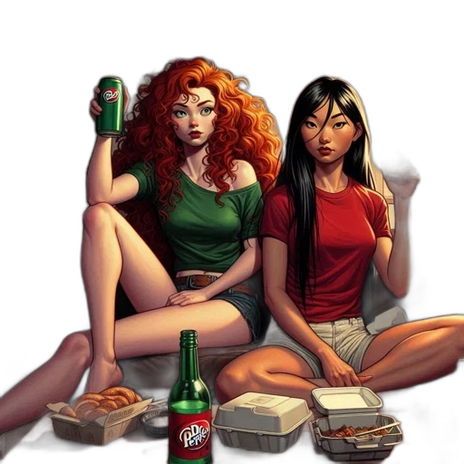 comic book art, concept art, fantasy art, cartoon transparent PNG cut-out