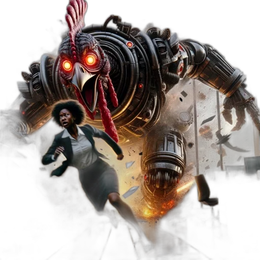 robot, concept art, comic book art, fantasy art transparent PNG cut-out