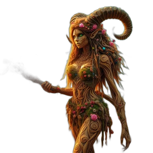 staff, dragon, dress, creature transparent PNG cut-out