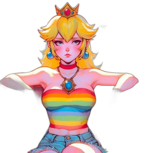 dress, crown, pixel art, concept art transparent PNG cut-out